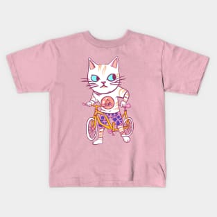 Cat and Bicycle Kids T-Shirt